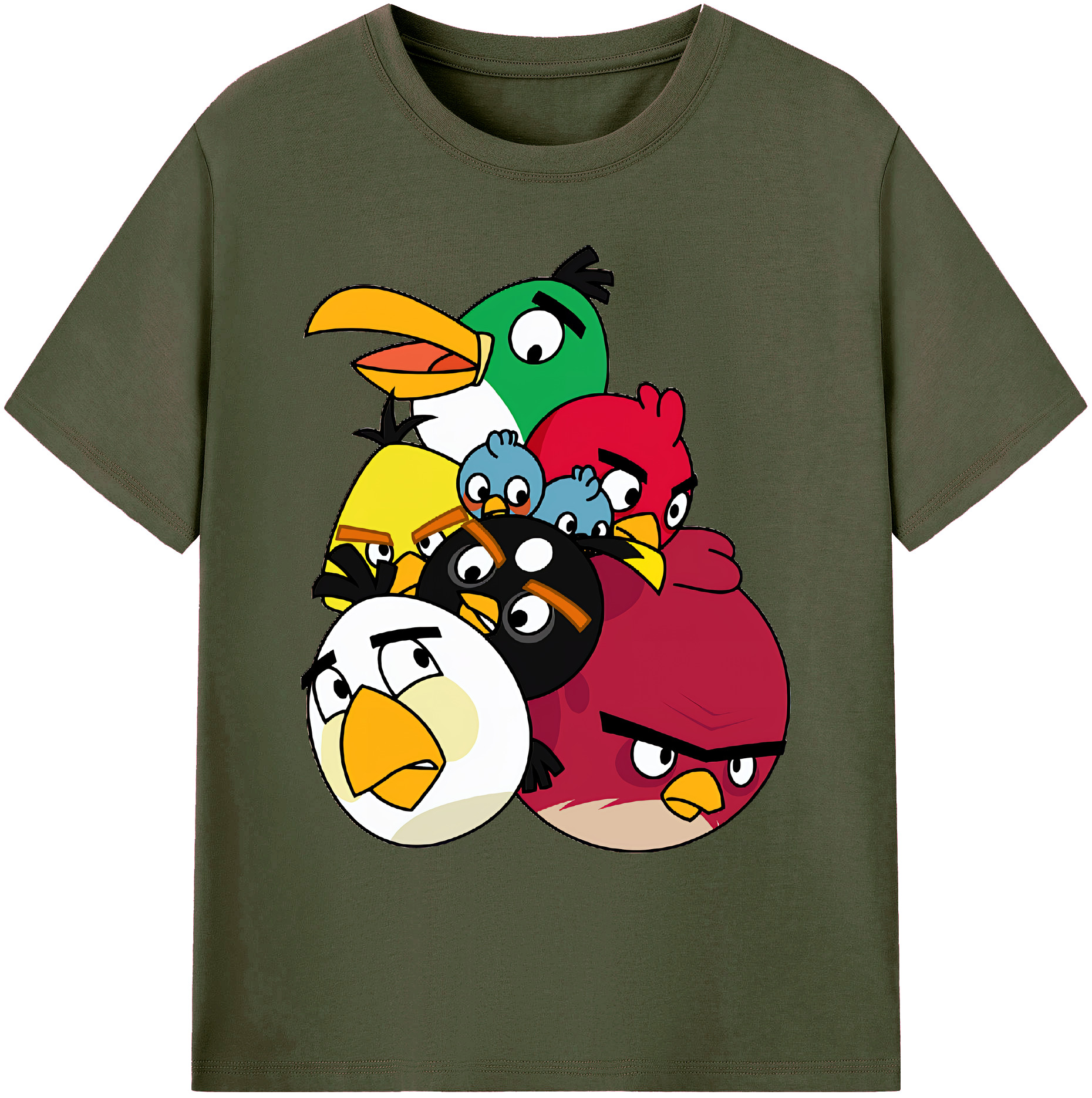 （画像用） Angry Birds アングリーバード 綿100％ メンズ半袖Tシャツ｜肌触りやわらか＆通気性
